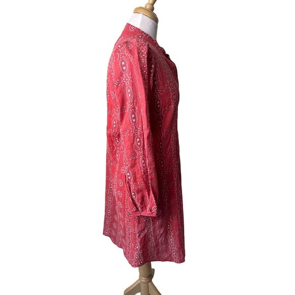 PIETSIE 100% Country Bandana Mini Shirt Dress Red Size Small - Picture 5 of 7
